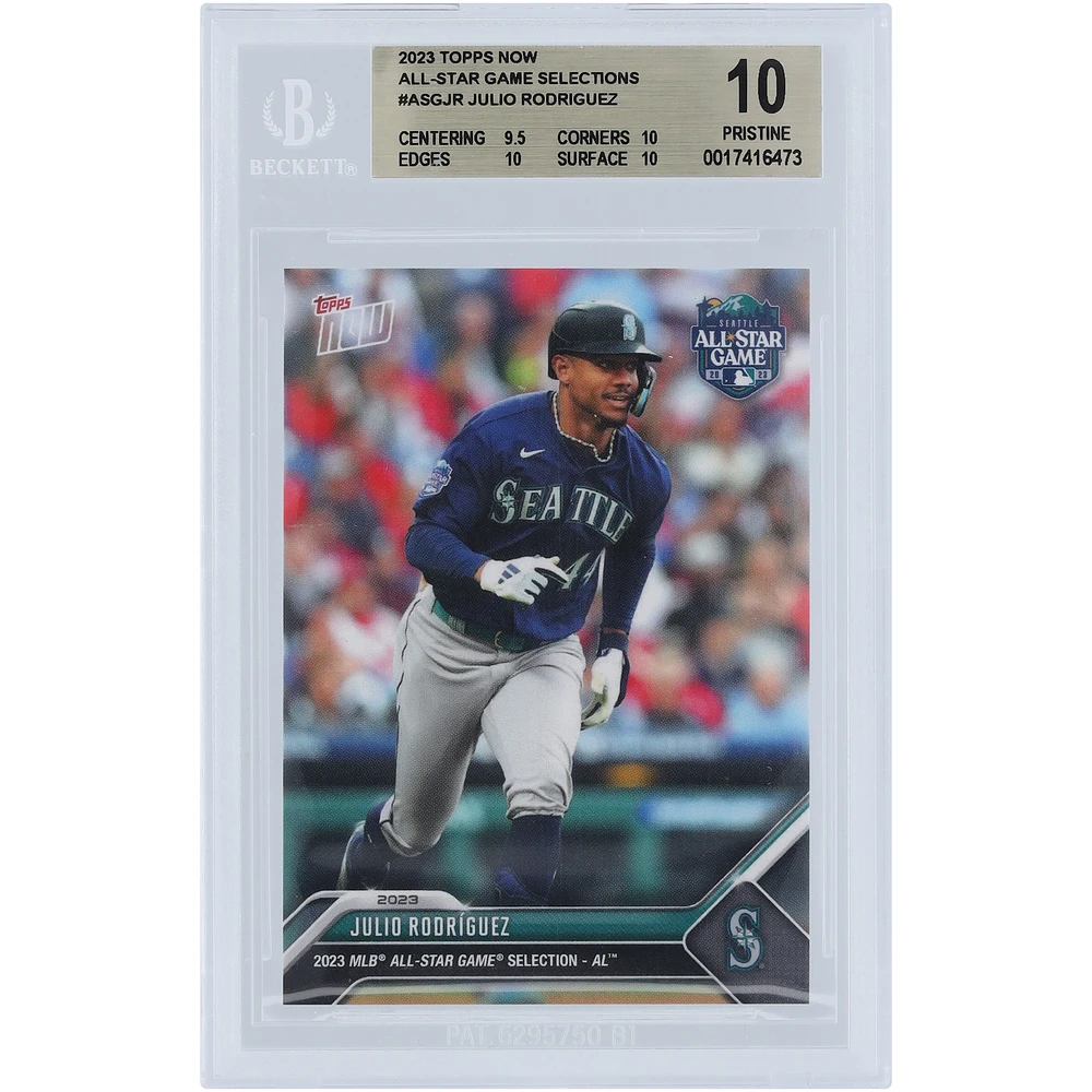 Julio Rodriguez Seattle Mariners 2023 Topps Now 2023 MLB All-Star Game Selection - AL #ASG-JR BGS Authenticated 10 Card - 9.5,10,10,10 Subgrades