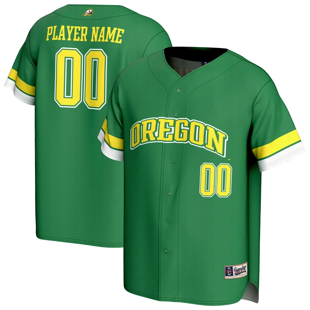 Youth GameDay Greats Green Oregon Ducks Personalized Collegiate Baseball Fashion Jersey