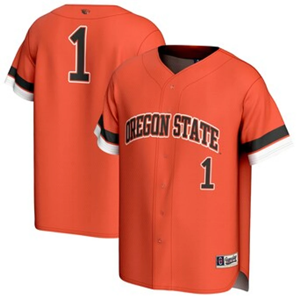 Unisex GameDay Greats #1 Orange Oregon State Beavers Collegiate Baseball Fashion Jersey