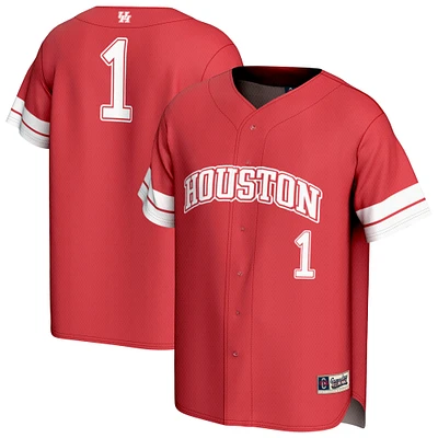 Unisex GameDay Greats #1 Red Houston Cougars Collegiate Baseball Fashion Jersey