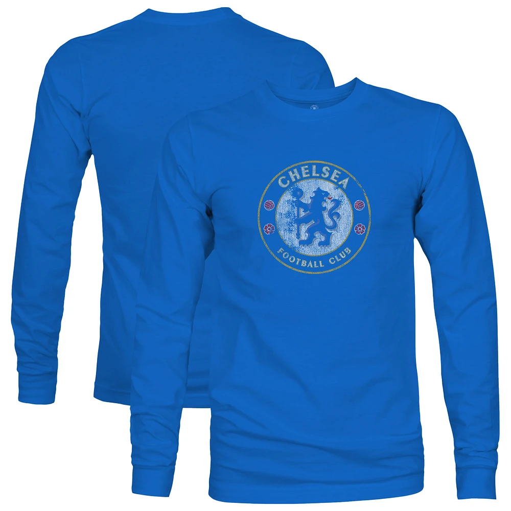 Men's 1863FC Blue Chelsea Color Badge Long Sleeve T-Shirt