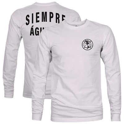 Men's 1863FC Gray Club America Back Team Arch Long Sleeve T-Shirt