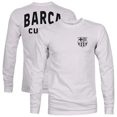 Men's 1863FC Gray Barcelona Back Team Arch Long Sleeve T-Shirt