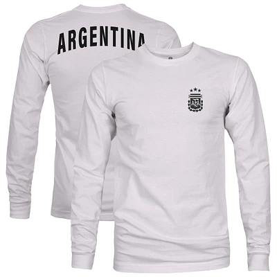 Men's 1863FC Gray Argentina National Team Back Arch Long Sleeve T-Shirt