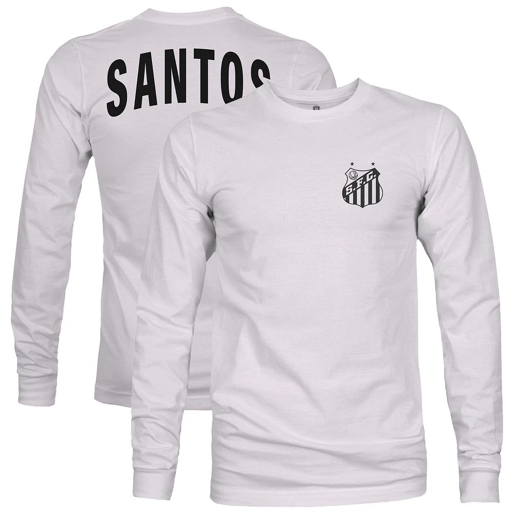 Men's 1863FC Silver Santos FC Arch Long Sleeve T-Shirt