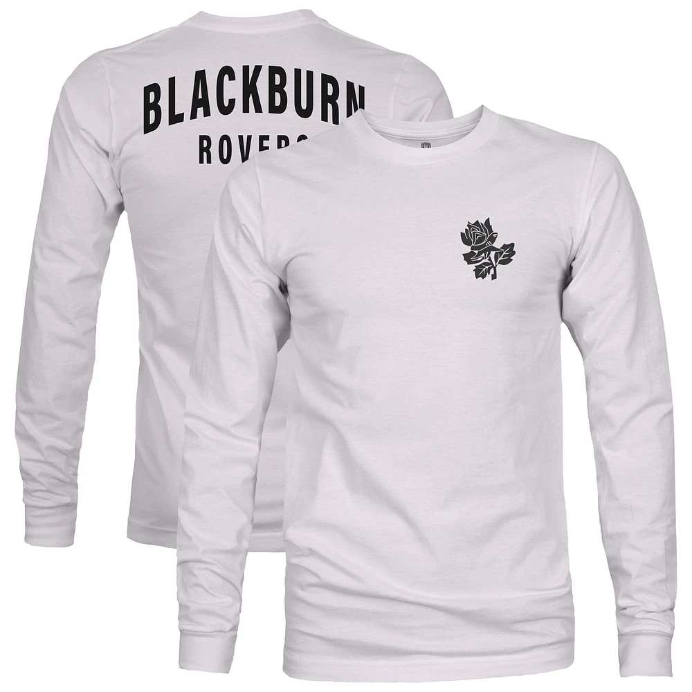 Men's 1863FC Silver Blackburn Rovers Arch Long Sleeve T-Shirt