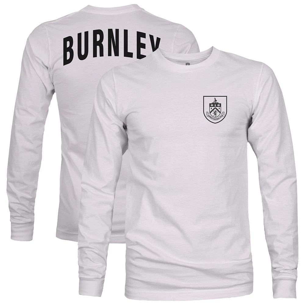 Men's 1863FC Silver Burnley Arch Long Sleeve T-Shirt