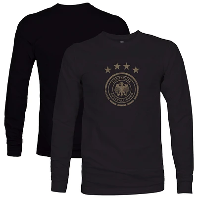 Men's 1863FC Black Germany National Team Mono Badge Long Sleeve T-Shirt