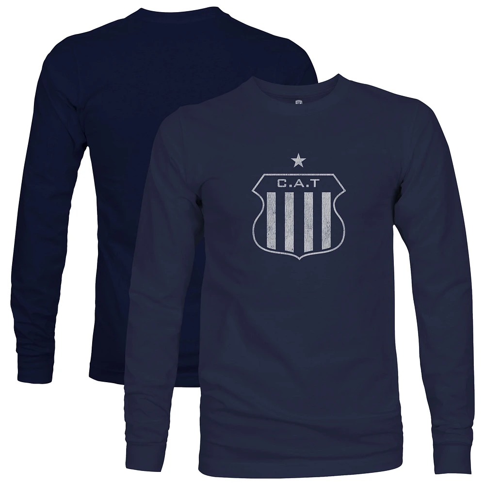 Men's 1863FC Navy Club Atlético Talleres Mono Badge Long Sleeve T-Shirt