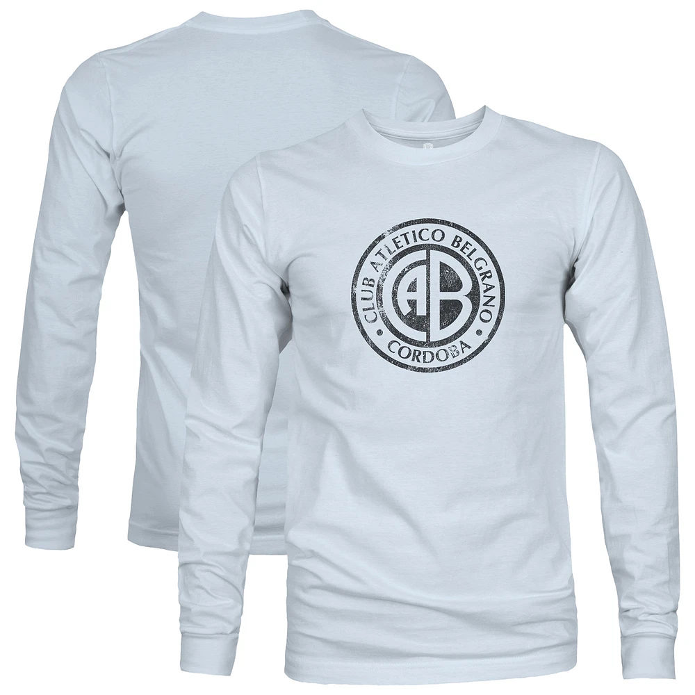 Men's 1863FC Light Blue Club Atletico Belgrano Mono Badge Long Sleeve T-Shirt