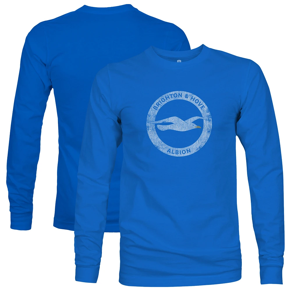 Men's 1863FC Blue Brighton and Hove Albion Color Badge Long Sleeve T-Shirt