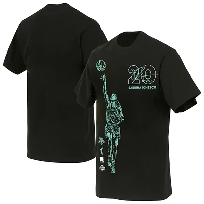 Unisex round21 Sabrina Ionescu Black New York Liberty Player T-Shirt