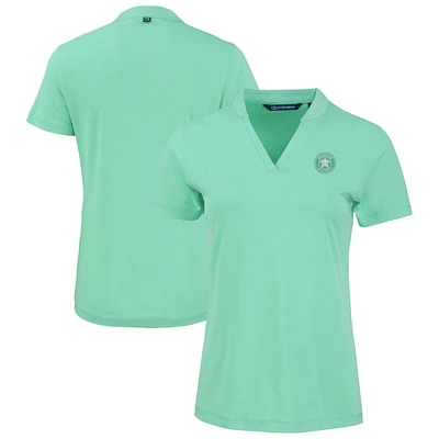 Women's Cutter & Buck Heather Mint Houston Astros Forge Heathered Stretch Blade Top
