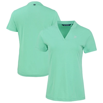 Women's Cutter & Buck Heather Mint Athletics Forge Heathered Stretch Blade Top