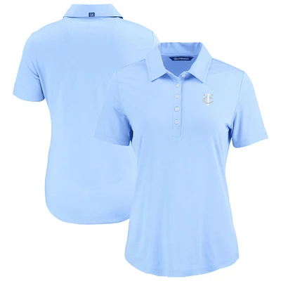 Women's Cutter & Buck Powder Blue Minnesota Twins Coastline Epic Comfort Eco Recycled Polo
