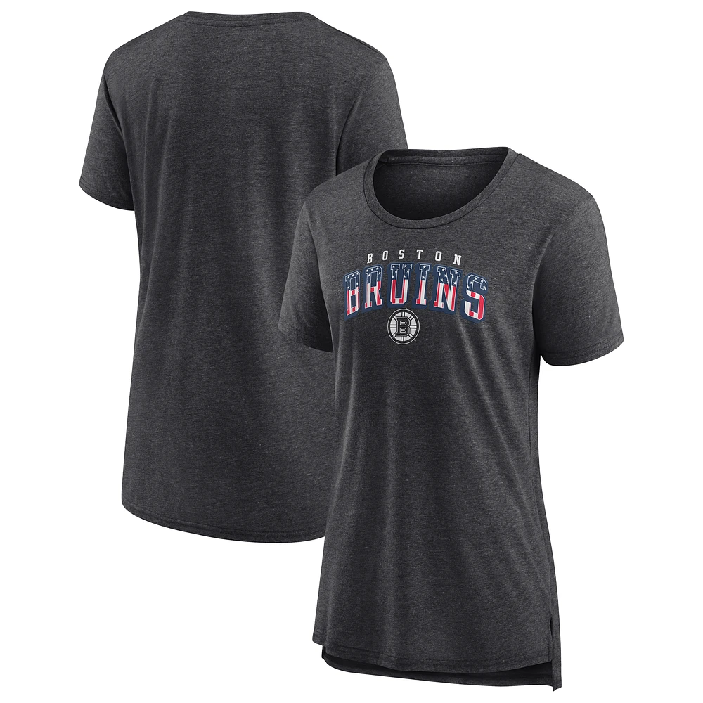 Women's Gray Boston Bruins Proud Tri-Blend T-Shirt