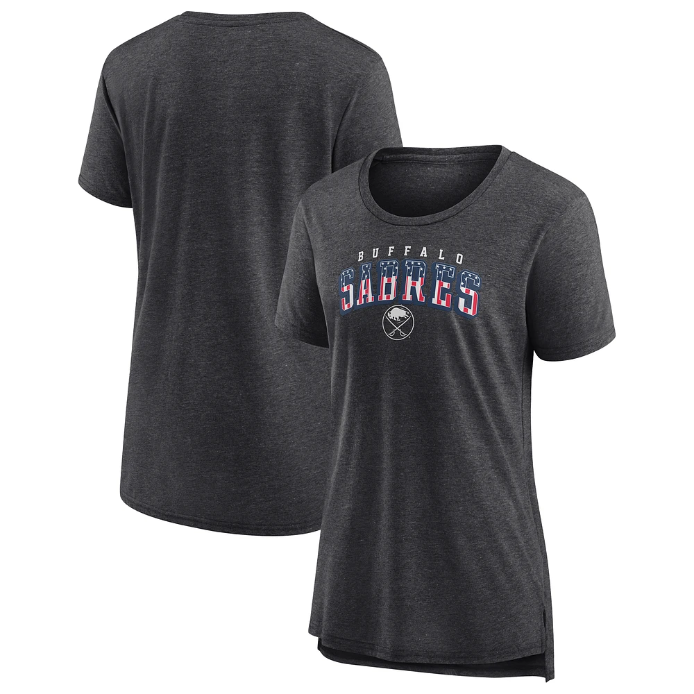 Women's Gray Buffalo Sabres Proud Tri-Blend T-Shirt