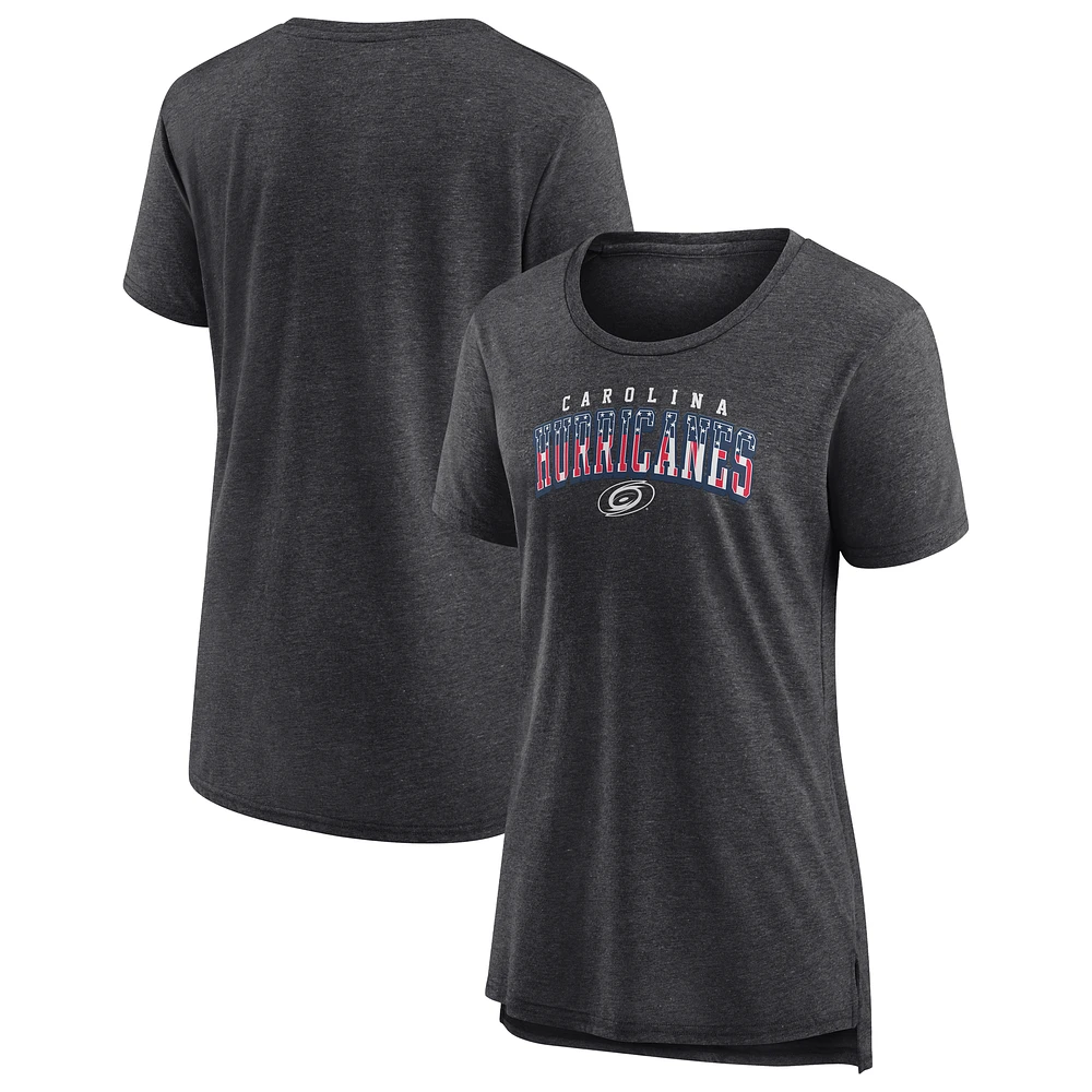 Women's Gray Carolina Hurricanes Proud Tri-Blend T-Shirt