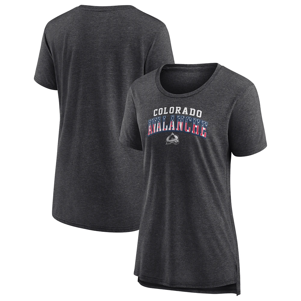 Women's Gray Colorado Avalanche Proud Tri-Blend T-Shirt