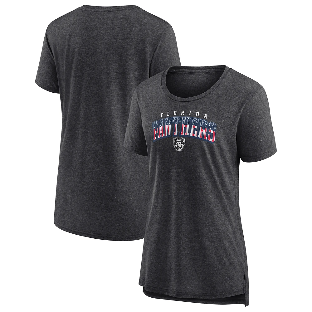 Women's Gray Florida Panthers Proud Tri-Blend T-Shirt