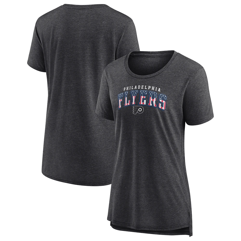 Women's Gray Philadelphia Flyers Proud Tri-Blend T-Shirt