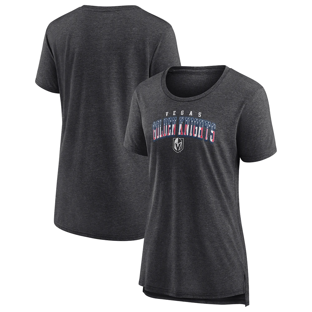 Women's Gray Vegas Golden Knights Proud Tri-Blend T-Shirt