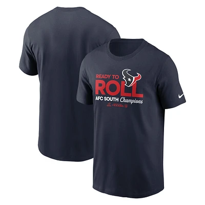 Men's Nike Navy Houston Texans 2024 AFC South Division Champions Locker Room Trophy Collection T-Shirt