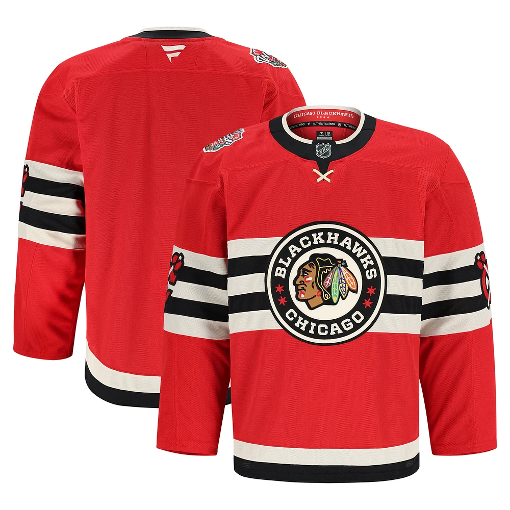 Men's Fanatics Red Chicago Blackhawks 2025 NHL Winter Classic Authentic Pro Jersey