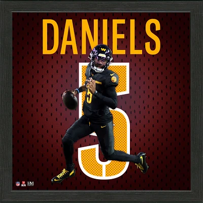 Highland Mint Jayden Daniels Washington Commanders 13'' x 13'' Impact Jersey Framed Photo