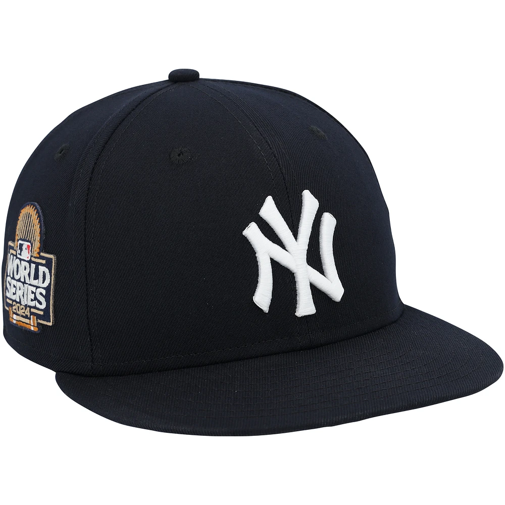 Jon Berti New York Yankees Player-Issued Navy New Era Cap vs. Los Angeles Dodgers on October 30, 2024 - World Series Game 5