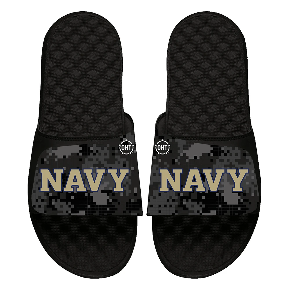 Unisex ISlide Black Navy Midshipmen Digi Camo Slide Sandals