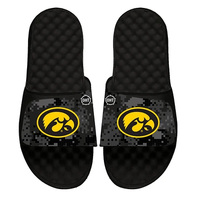 Unisex ISlide Black Iowa Hawkeyes Digi Camo Slide Sandals