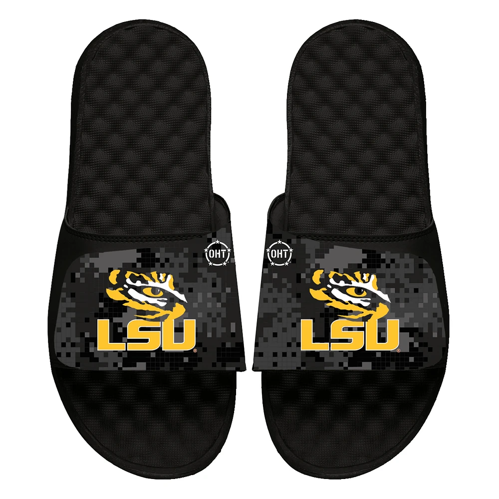 Unisex ISlide Black LSU Tigers Digi Camo Slide Sandals