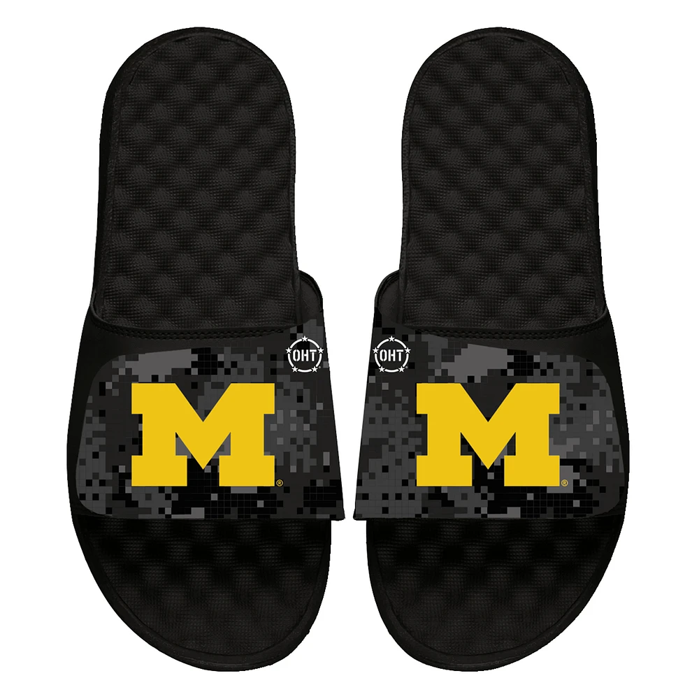Unisex ISlide Black Michigan Wolverines Digi Camo Slide Sandals