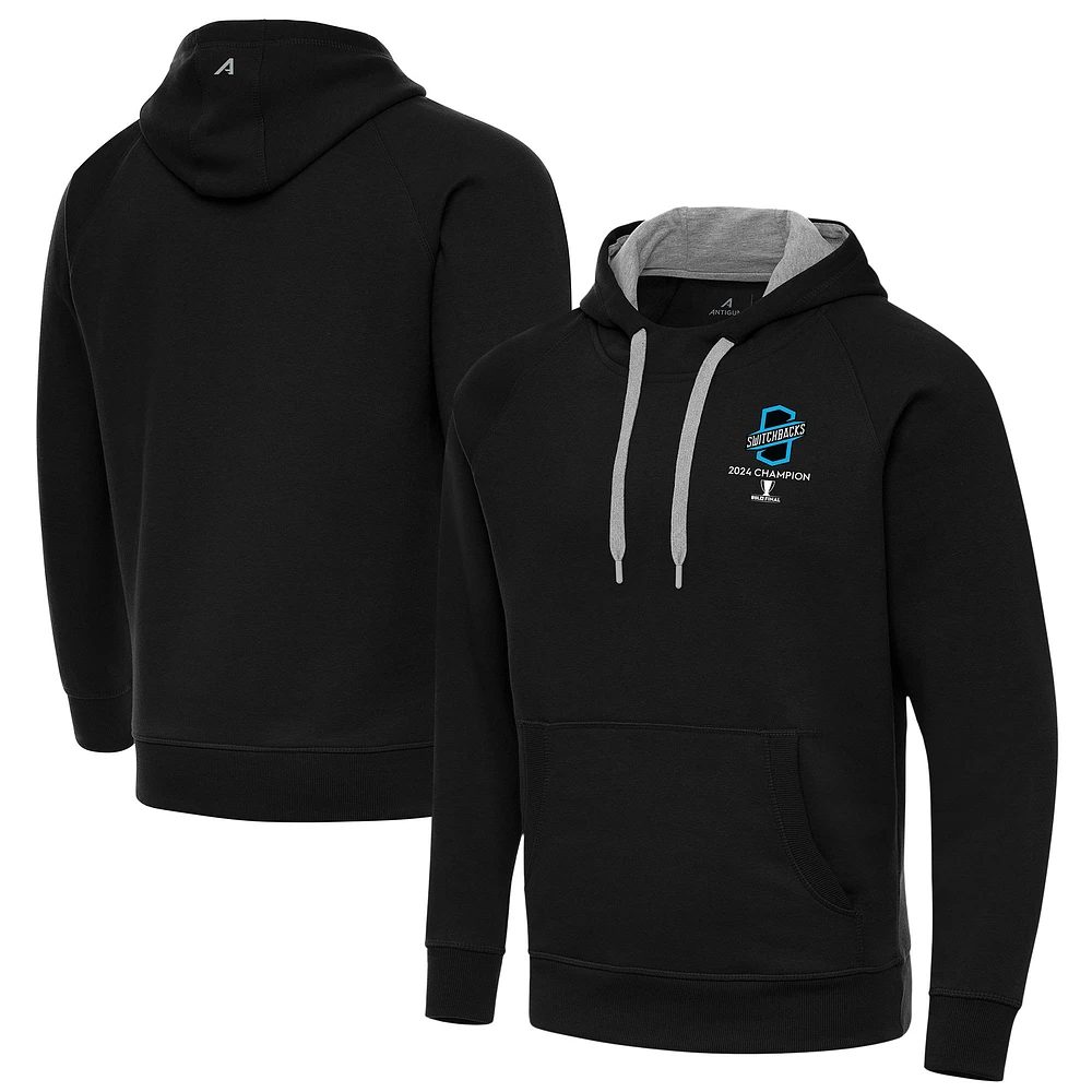 Men's Antigua Colorado Springs Switchbacks FC 2024 USL Champions Victory Pullover Hoodie