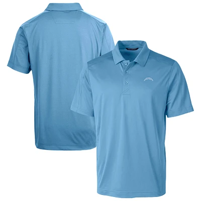 Men's Cutter & Buck Powder Blue Los Angeles Chargers Prospect Eco Textured Stretch Recycled Big Tall Polo