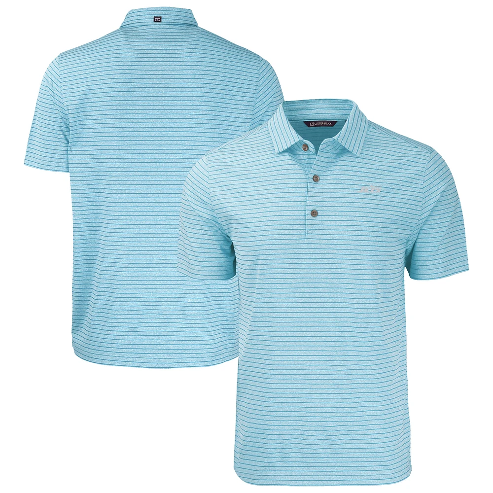 Men's Cutter & Buck Powder Blue New York Jets Forge Eco Heather Stripe Stretch Recycled Big Tall Polo
