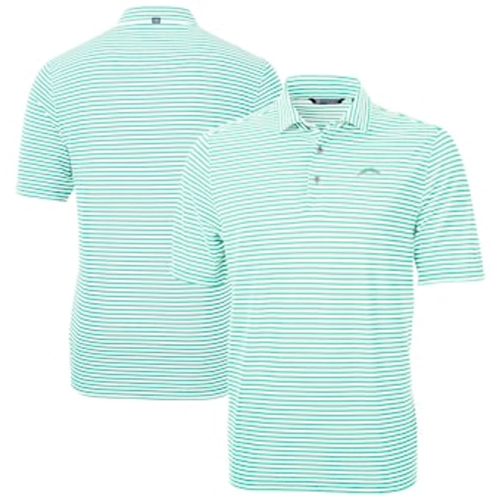 Men's Cutter & Buck Los Angeles Chargers Virtue Eco Pique Stripe Recycled Polo