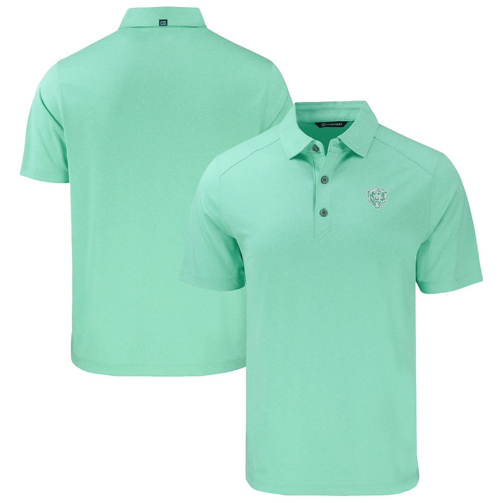 Men's Cutter & Buck Heather Mint Chicago Bears Forge Eco Stretch Recycled Polo