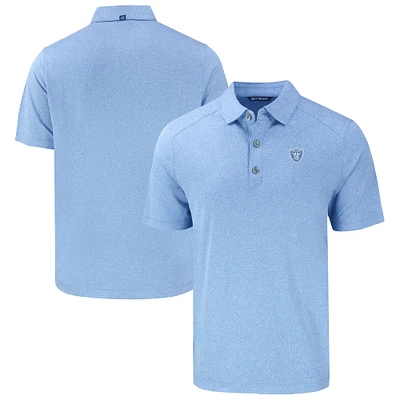 Men's Cutter & Buck Heather Powder Blue Las Vegas Raiders Forge Eco Stretch Recycled Polo