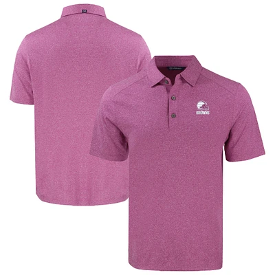 Men's Cutter & Buck Heather Pink Cleveland Browns Forge Eco Stretch Recycled Polo