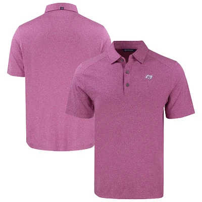 Men's Cutter & Buck Heather Pink Tampa Bay Buccaneers Forge Eco Stretch Recycled Polo