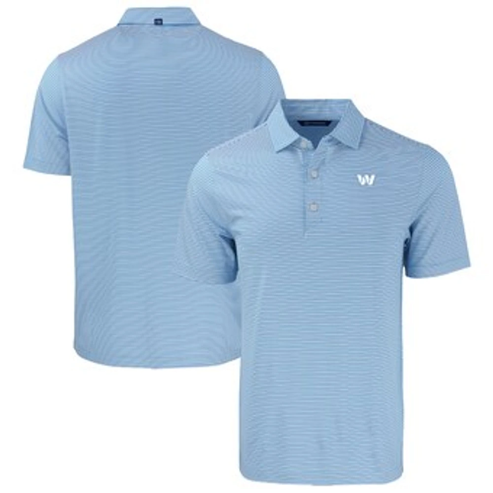 Men's Cutter & Buck Powder Blue Washington Commanders Forge Eco Double Stripe Stretch Recycled Polo