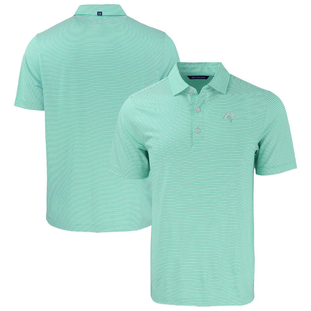 Men's Cutter & Buck Light Tampa Bay Buccaneers Forge Eco Double Stripe Stretch Recycled Polo