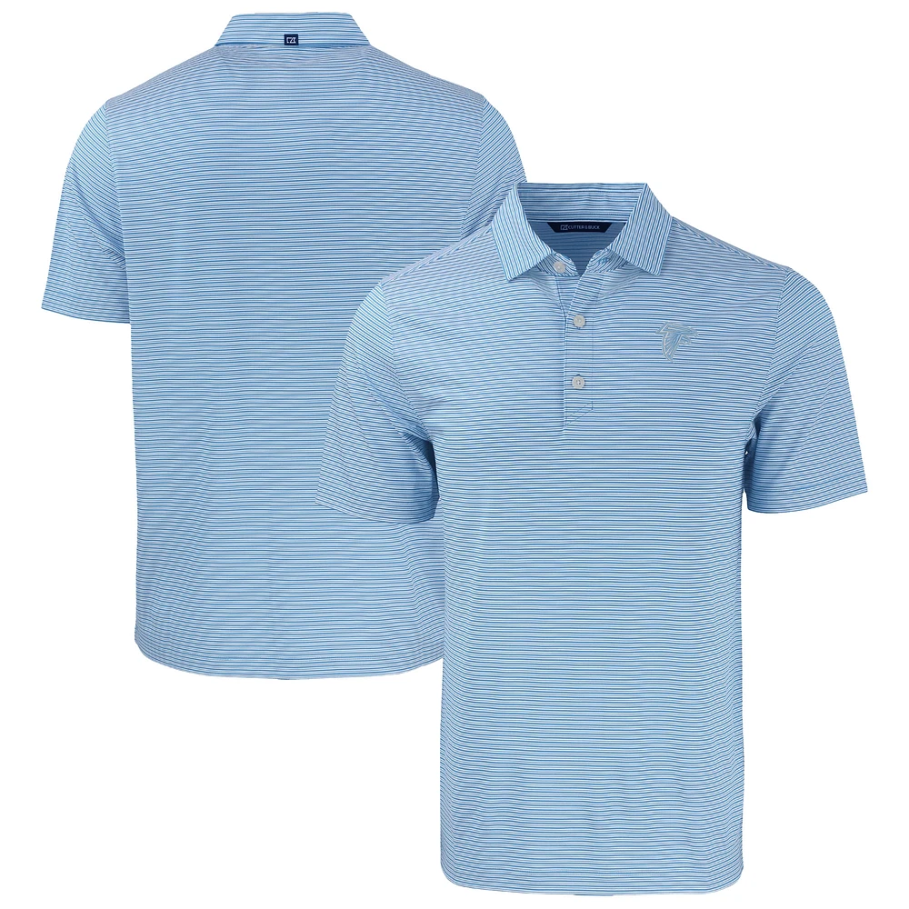 Men's Cutter & Buck Powder Blue Atlanta Falcons Forge Eco Double Stripe Stretch Recycled Polo