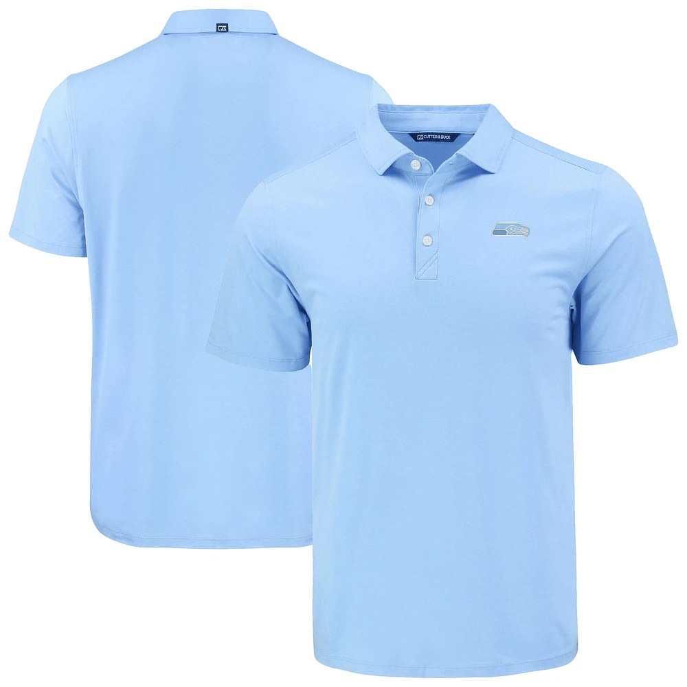 Men's Cutter & Buck Powder Blue Seattle Seahawks Coastline Epic Comfort Eco Recycled Polo