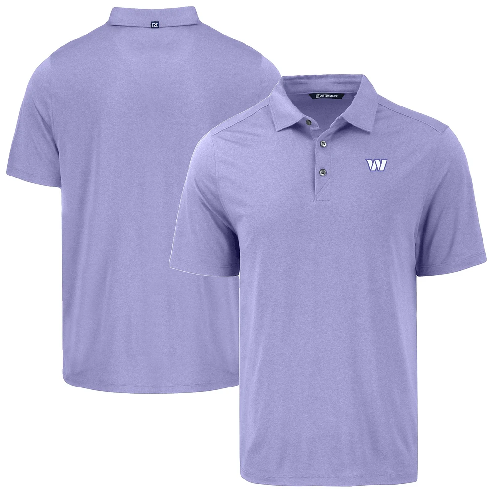 Men's Cutter & Buck Purple Washington Commanders Coastline Epic Comfort Eco Recycled Polo