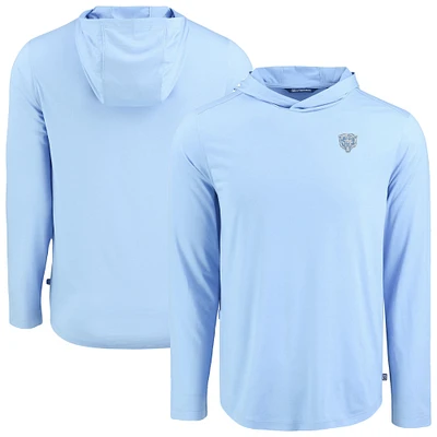 Men's Cutter & Buck  Powder Blue Chicago Bears Coastline Epic Comfort Eco Recycled Hooded Shirt