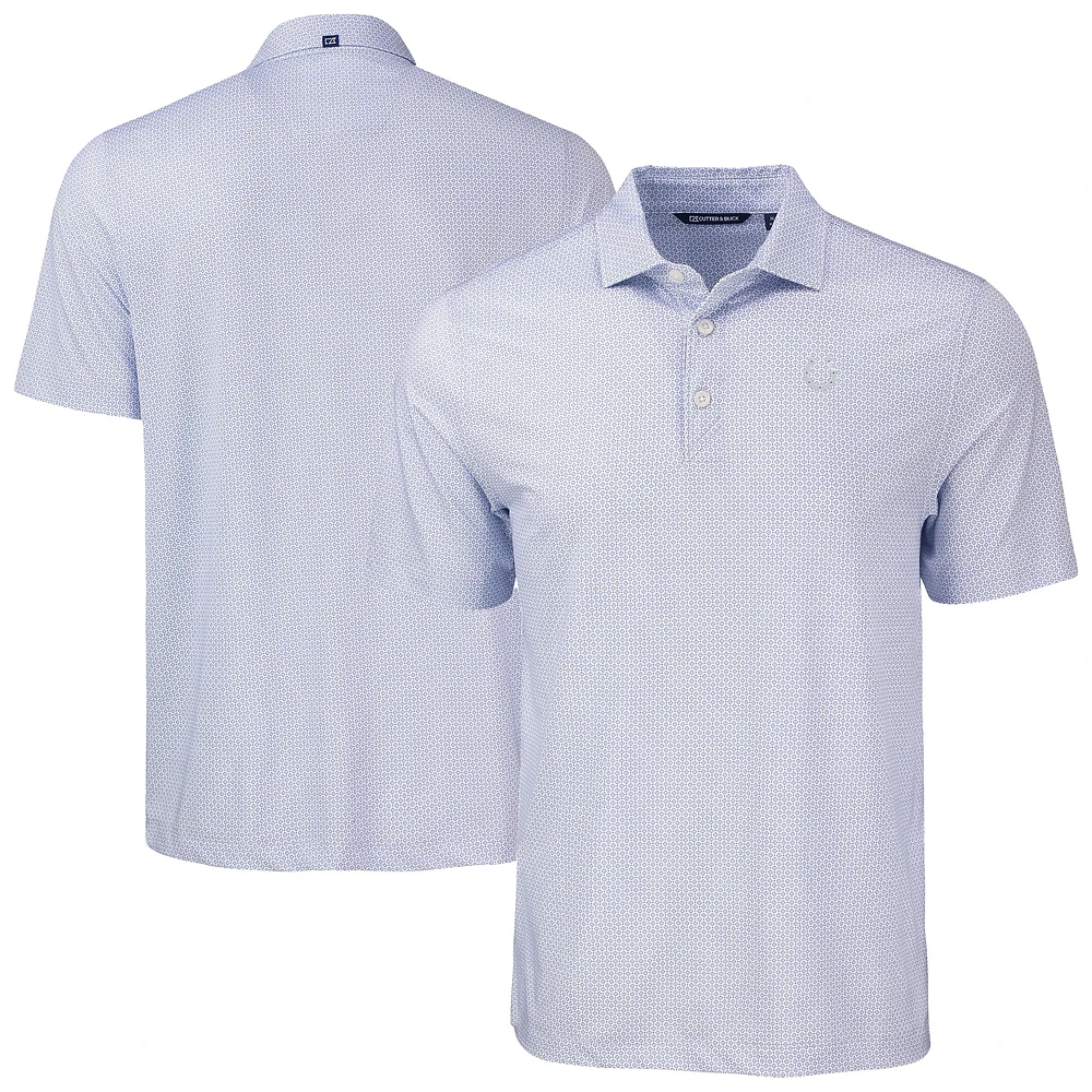 Men's Cutter & Buck Purple Indianapolis Colts Pike Eco Diamond Dot Print Recycled Polo