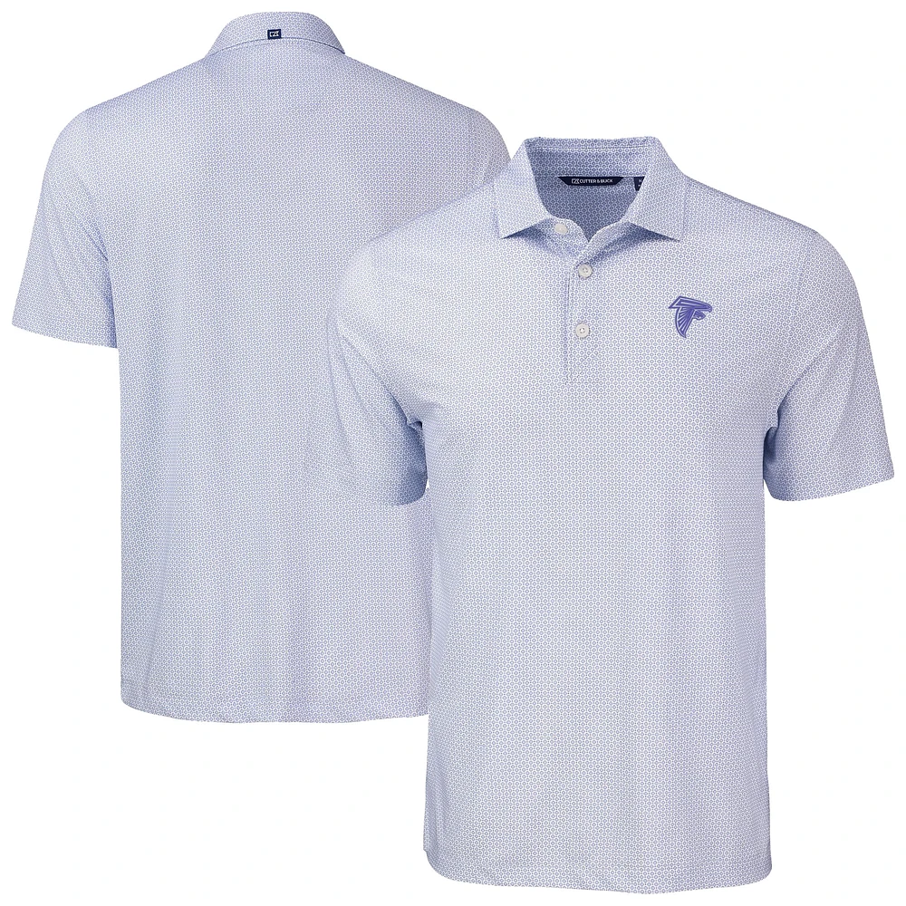 Men's Cutter & Buck Purple Atlanta Falcons Pike Eco Diamond Dot Print Recycled Polo
